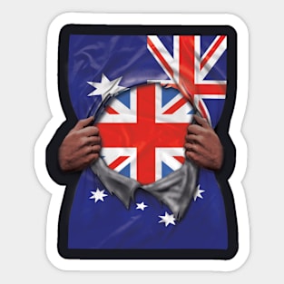 Australian Flag Australian Flag Ripped - Gift for British From Australian Sticker